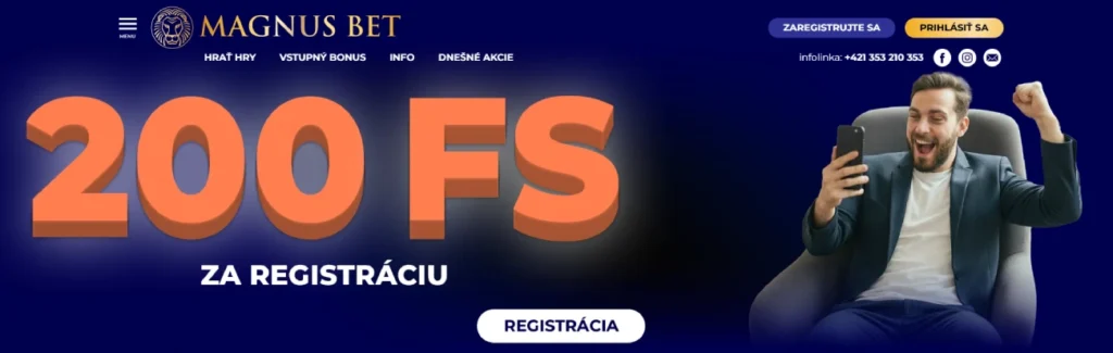 magnusbet 200fs za registraciu