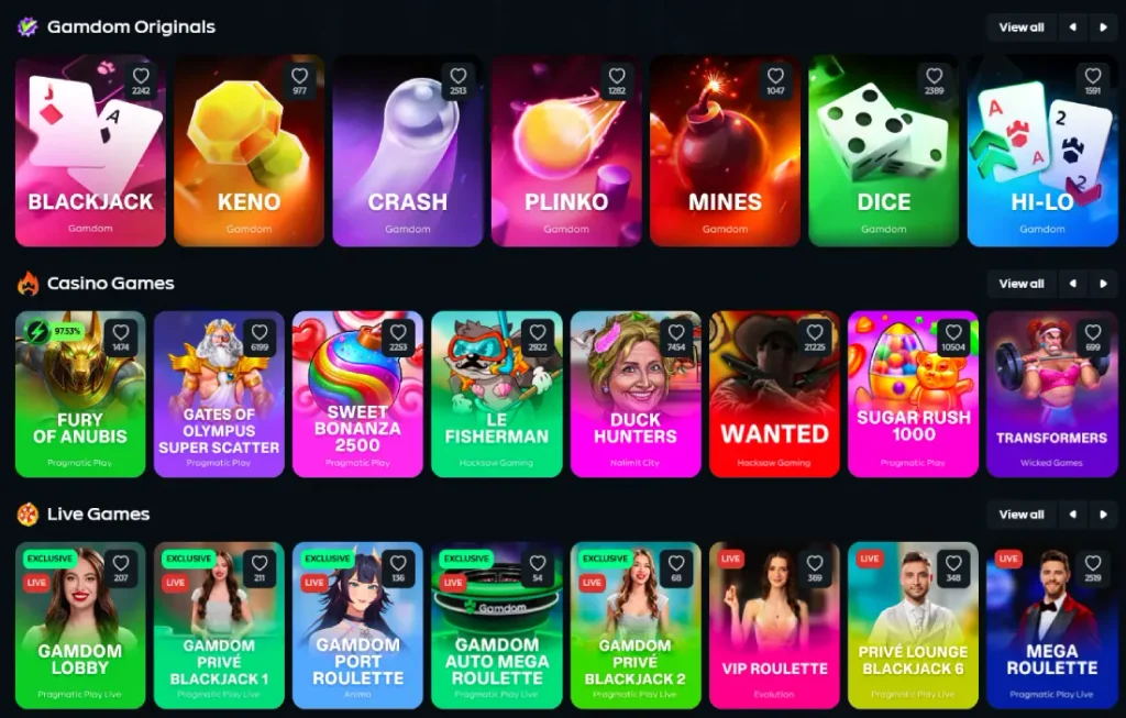gamdom casino ponuka hier